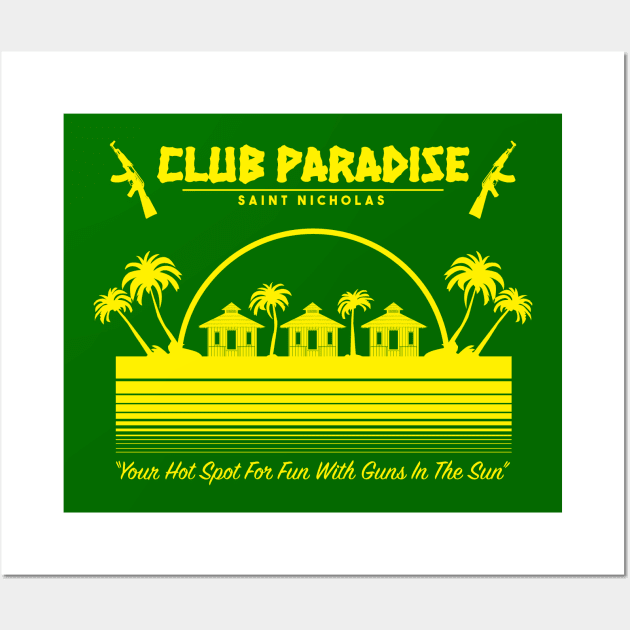 Club Paradise: Saint Nicholas (yellow) Wall Art by bryankremkau